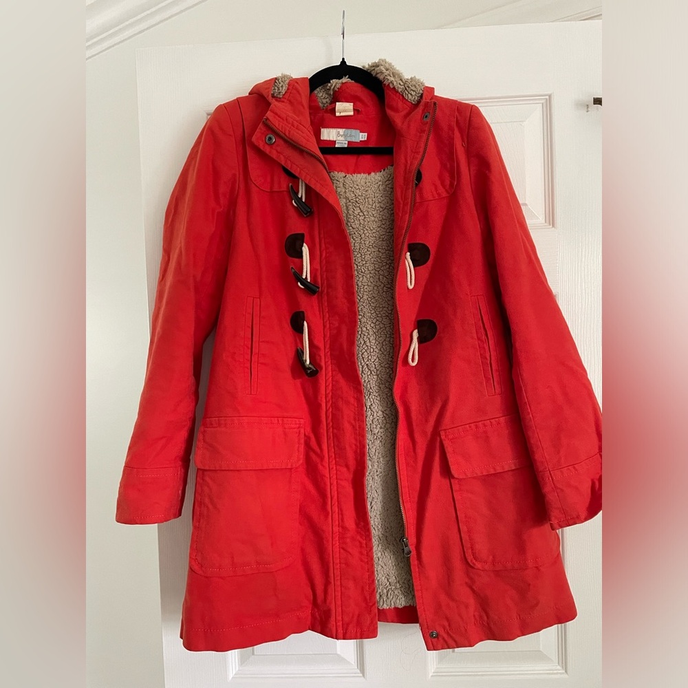 Boden Orange Duffle Coat
